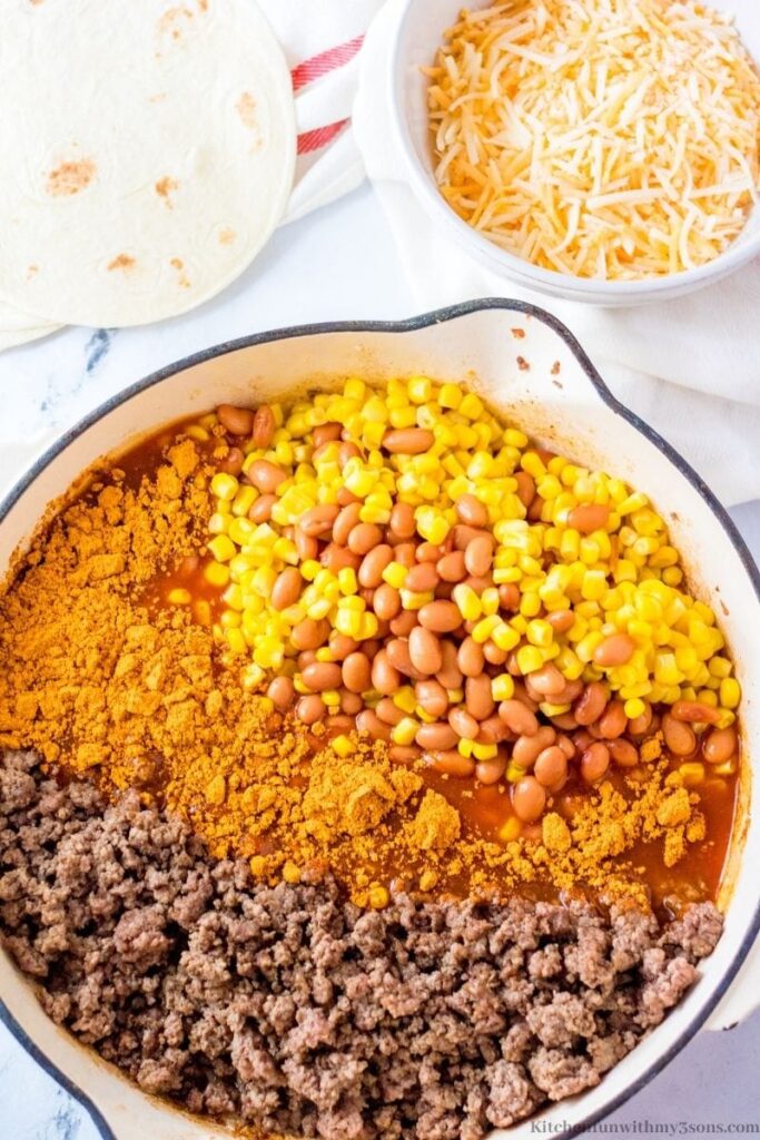 Beef Burrito Skillet