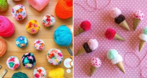 So many adorable crafts and things you can make with those cute DIY Pom Poms!