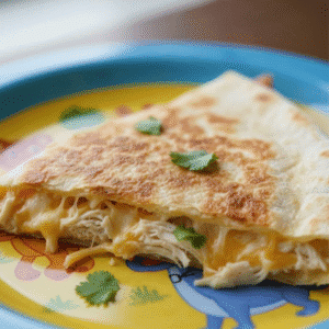 kids quesadillas made with canned chicken