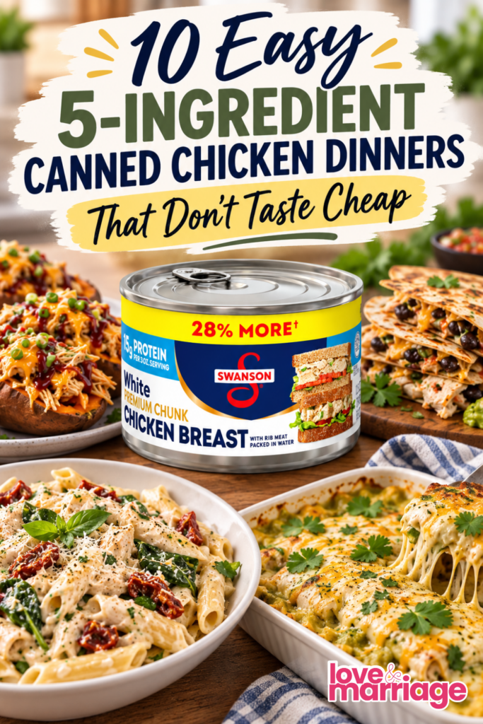 10 easy 5-ingredient canned chicken dinners examples