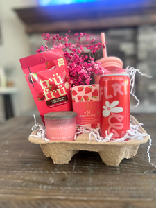 Turn a Drink Carrier Into the Cutest Strawberry Gift Basket